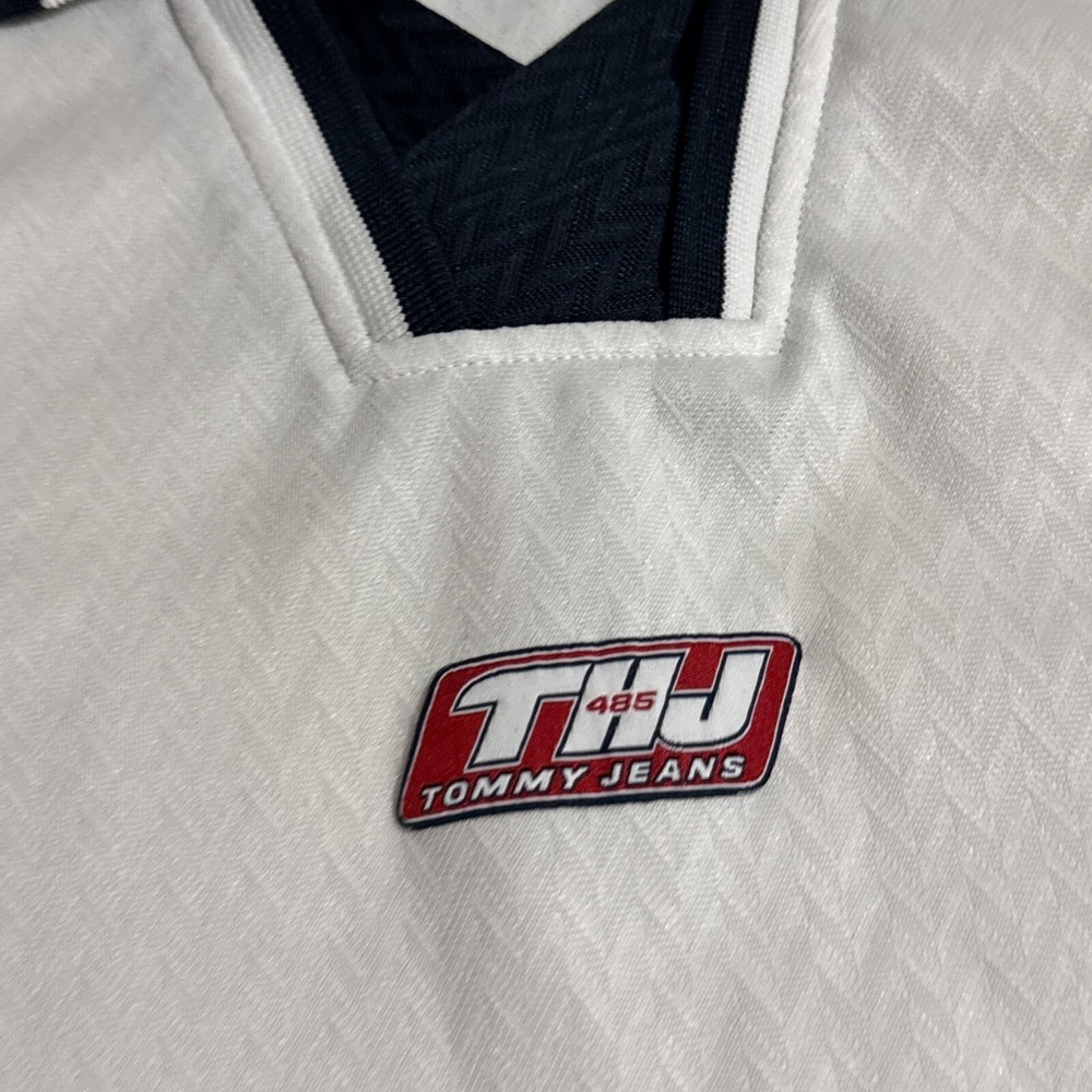 Vintage Tommy Hilfiger Jeans Polo Shirt Mens Size XL Y2K 90s Logo White - Picture 5 of 15